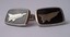 3242 c. 1960s Sporrong silver metal cufflinks, Cufflink post also marked Made in Sweden. Delta wing jet fighter against textured slate gray background. Old style toggle. Very unusual. Medium size, about 1” x ½”. Price: $75