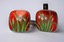 3280 c. 1940s enameled ‘Iris’ cufflinks marked ‘silver’ on back. No maker’s mark. Small/Medium size: approx. ¾”- more T.V. shaped (rounded) than square. Price: $45