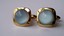 3297 c. 1950s Correct ‘moonstone’ in gold tone setting. These show light wear but are in very nice shape. Very wearable with a nice vintage look. Size S/M about 5/8” Price: $25