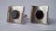 3313 c. 1960s Dante concave cufflinks oval onyx center. Textured background /polished edges. Elegantly understated and like new. Size, Medium, c. ¾” x ¾”. Price: $35