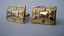 3353 c. 1950s Anson rectangular gold tone cufflinks w/ raised polished center against textured background. Reflection makes cufflinks appear worn. They aren’t. Classier in person than what picture shows. Medium size, c. 1” x 5/8” very nice shape. Price: $20