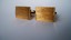3424 c. 1960s rectangular and slightly contoured gold tone cufflinks with bark texture center and polished, faceted edges. No maker’s mark and nicer with more luster than picture suggests. Very nice; almost like new. Size, Medium ¾” x ½” Price: $20