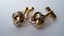 3428 c. 1950s Swank gold & silver tone knot cufflinks. Nice shape. Small. Price: $15