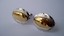 3442 c. 1950s Anson weighty sterling silver oval cufflinks. Gold tone center against matt background and polished scalloped edges. These are beautiful and like new. Medium size: c. 1” x ¾”. Price: $45