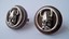 3450 c. 1950s Swank Linkwood cufflinks featuring exotic wood and Viking. Size: Very Large, 11/4” diameter. Price: $35
