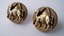 3451 c. 1950s Swank Linkwood cufflinks featuring exotic wood and camel. Size: Very Large, 11/4´in diameter. Price: $35
