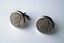 4341 c. 1960s coin style cufflink; matt silver finish; Med. c. ¾” diameter; no maker’s mark; like new, Price $25