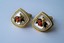 4372 c. 1960s three dimensional bullfighter cufflinks with decorative Toledo style toggle and pivot post. Medium/Large & unusual shape: c.3/4” at widest points. Price: $25