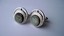 4408 c. 1960s Swank elliptical silver tone cufflinks with brushed and polished surfaces, round mother of pearl center. Very nice. Med size- approx. 1”x3/4” Price: $25